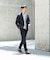 LIFE STYLE TAILOR　シアサッカーストレッチパンツ