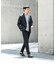 LIFE STYLE TAILOR　シアサッカーストレッチパンツ