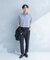 LIFE STYLE TAILOR　シアサッカーストレッチパンツ