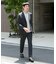 LIFE STYLE TAILOR　シアサッカーストレッチパンツ