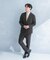 LIFE STYLE TAILOR　リネンライク千鳥柄コンフォータブルジャケット