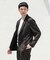 LIFE STYLE TAILOR　リネンライク千鳥柄コンフォータブルジャケット