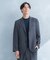 LIFE STYLE TAILOR　リネンライク千鳥柄コンフォータブルジャケット