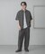 メランジレギュラーカラーショートスリーブシャツ