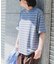FORK&SPOON　PEカノコボーダーショートスリーブTシャツ
