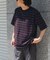 FORK&SPOON　PEカノコボーダーショートスリーブTシャツ