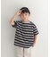 『150サイズあり』ランダムボーダーワイドTシャツ(KIDS)
