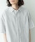 接触冷感リネン混ショートスリーブシャツ