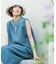 『UVカット／イージーケア／吸水速乾／接触冷感／UR TECH DRYLUXE』ハイツイストフレンチスリーブブラウス