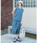 『UVカット／イージーケア／吸水速乾／接触冷感／UR TECH DRYLUXE』ハイツイストフレンチスリーブブラウス