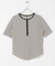 ワッフルボーダーヘンリネックTEE