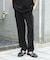 リネンブレンド2タックテーパードパンツ