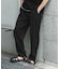 リネンブレンド2タックテーパードパンツ