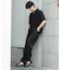 リネンブレンド2タックテーパードパンツ