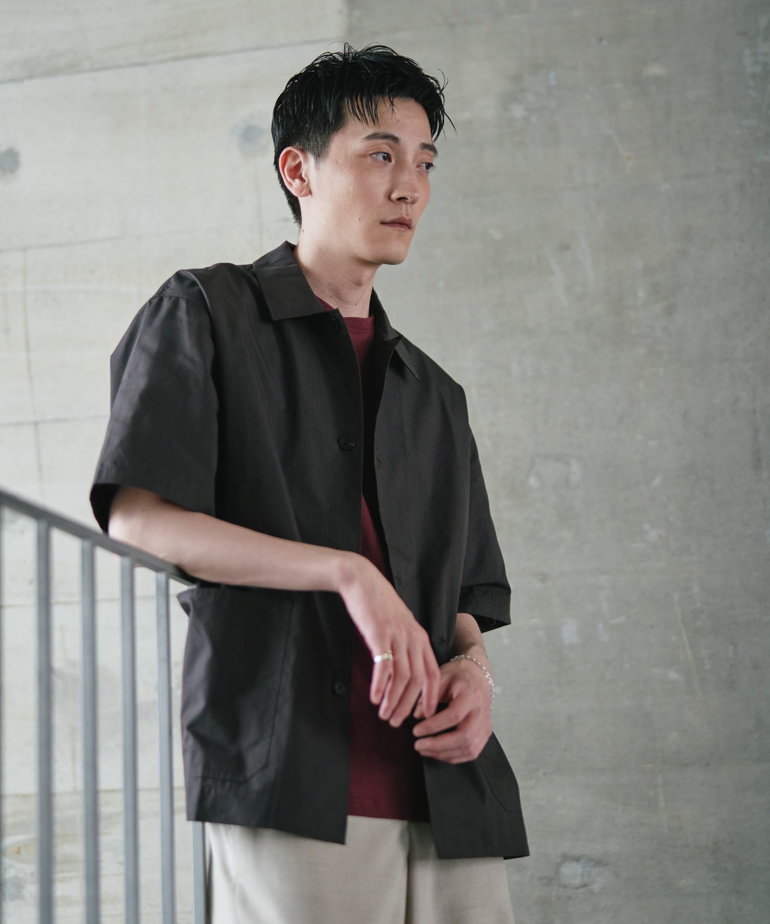 『速乾／イージーケア／UVカット』『URTECH』Aircare ショートスリーブシャツジャケット 26AW