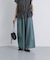 カラーリネンクロップドパンツ