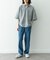 シアサッカーハーフジッププルオーバー