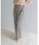 サイドベルトデザインチェックパンツ