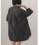 フロントシャーリングシャツワンピース