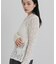 『WEB／一部店舗限定』透かしモールニットポロカーディガン