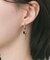 ブラックハートビジューチェーンピアス