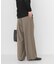 『UR TECH SMOOTHLUXE』ウール混タックギャザーストレートパンツ