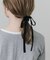 ベロアロングリボンヘアカフ