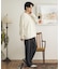 ワッフルヘンリーネックロングTシャツ