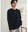 ワッフルヘンリーネックロングTシャツ
