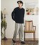 ワッフルヘンリーネックロングTシャツ