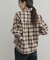 フリルネックチェックブラウス 26AW