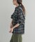フリルネックチェックブラウス 26AW