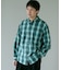 『XLサイズ／WEB限定』USAコットン オンブレチェック シャツ
