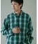『XLサイズ／WEB限定』USAコットン オンブレチェック シャツ