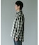 『XLサイズ／WEB限定』USAコットン オンブレチェック シャツ