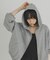 フロントZIPギャザーフーディー