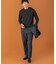LIFE STYLE TAILOR　マシンウォッシャブルハイゲージクルーニット