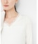 V-NECK LACE RIB TOPS