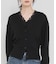 V-NECK LACE RIB TOPS