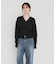 V-NECK LACE RIB TOPS