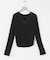 V-NECK LACE RIB TOPS