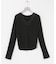 V-NECK LACE RIB TOPS