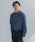 LIFE STYLE TAILOR　ショートワイドデニムライクシャツ