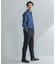 LIFE STYLE TAILOR　ショートワイドデニムライクシャツ