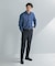 LIFE STYLE TAILOR　ショートワイドデニムライクシャツ