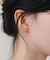 ステンレスフレームビジューピアス