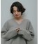 Wool V-Neck Cocoon Knit