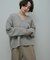 Wool V-Neck Cocoon Knit