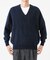 FUR WOOL V-NECK KNIT