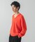 FUR WOOL V-NECK KNIT
